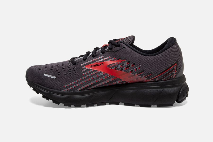 Brooks Ghost 13 GTX Road Running Shoes - Mens - Black/Red - WG2153970